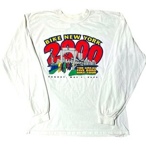 VINTAGE 2000 NYC BIKE RACE LONG-SLEEVE T-SHIRT LARGE